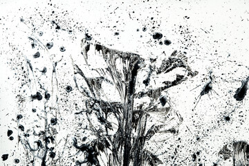 background, texture of brush strokes and splashes of paint, design elements