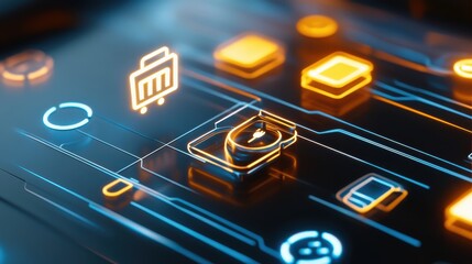 Online shopping interface with flash sale icons, showing deep discounts on Cyber Monday for popular products.