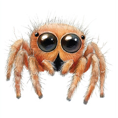 Spider watercolor clipart illustration isolated