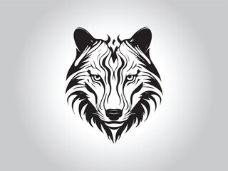 Animal logo Isolated Black on White background