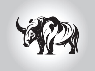 Animal logo Isolated Black on White background