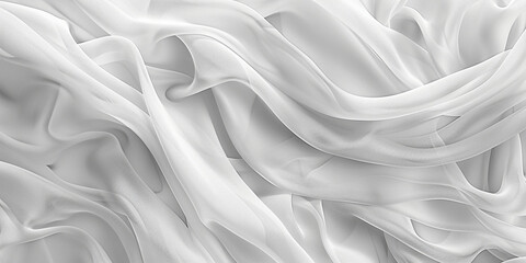 Obraz premium Luxurious Smooth White Silk Fabric Texture