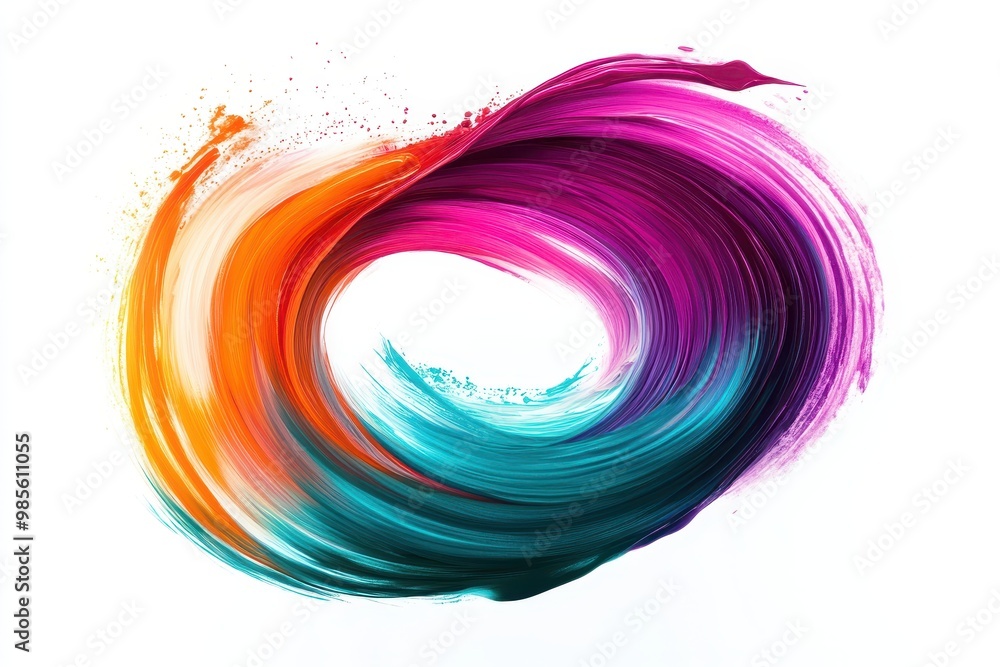 Poster a vibrant swirl of colors blending together, creating an abstract artistic effect.