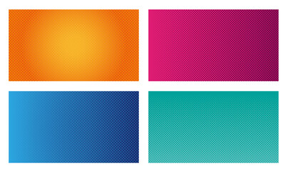 Obraz premium Vector Halftone Pattern Background Set Isolated On A White Background. 