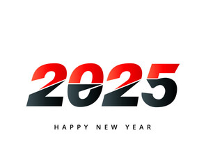 Fototapeta premium Happy New Year 2025 Vector Typography