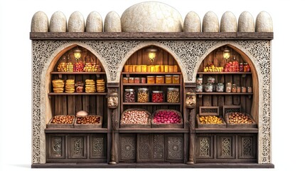 Traditional Arabian Market Stall.