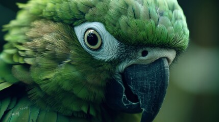 Fototapeta premium Close-up of a green parrot
