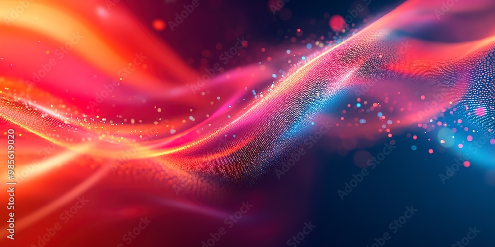 Poster abstract background that represents the limitless possibilities and horizons of it technology in the