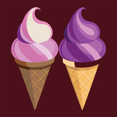 ice cream vector set clipart design