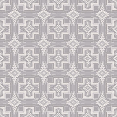 Monochrome grey Native American pattern. Vector aztec southwestern geometric shape seamless pattern. Ethnic geometric pattern use for fabric, textile, home decoration elements, upholstery, wrapping.