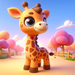 Naklejka premium 3d cartoon character