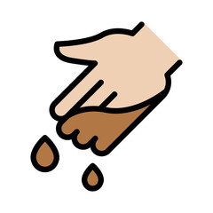 Dirty hand icon