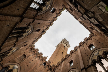 Obraz premium Torre del Mangia, Siena, Italien