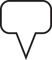 Blank Comic Speech Bubble Line Illustration