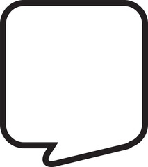 Fototapeta premium Blank Comic Speech Bubble Line Illustration