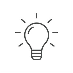 Light Bulb Icon Ideal for Ideas and Innovation Illustrations