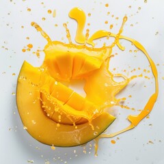 Naklejka na ściany i meble Fresh Fruit Splash Mockups