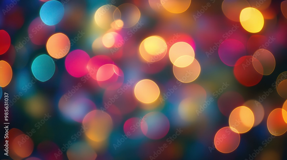 Poster the background was a defocused, colourful blend of glowing light and blurred bokeh, creating an abst