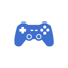 Blue gamepad illustration, gaming controller for video games, entertainment concept