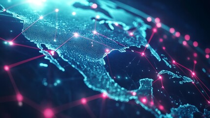 Global Network Connections with Digital Lines and Dots