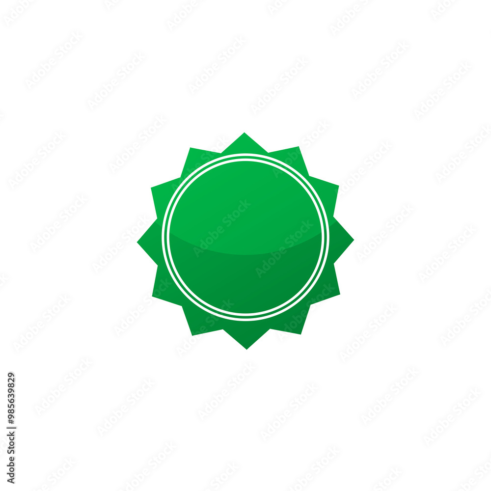 Poster blank starburst shape with blank space icon isolated on transparent background
