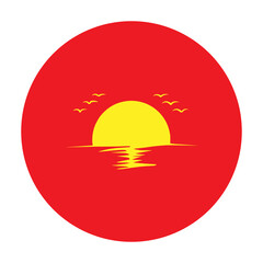 Sun abstract shape logo vector