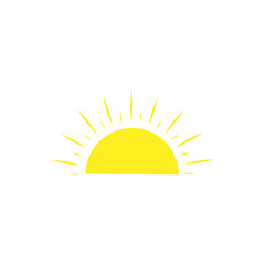 Sun abstract shape logo vector