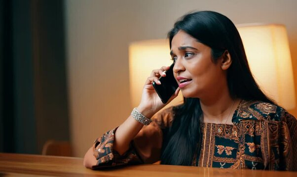 Venezuelan Woman Scheduling Dentist Appointment Over Phone