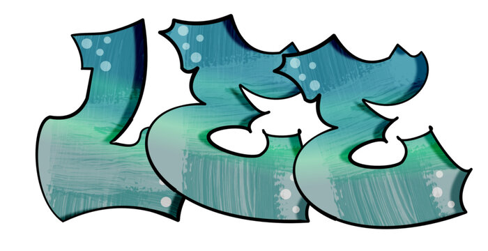lee - name street art - graffiti lettering typography - art illustration - multicolor - writen Word - blue and green
