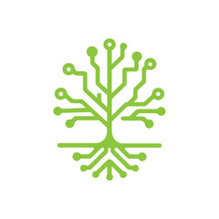Abstract Circuit Board Tree icon