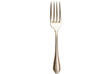 Silver fork isolated on the transparent background