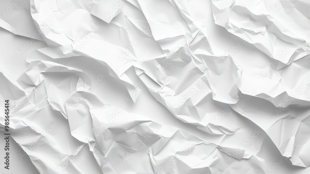 Aufkleber white crumpled paper background texture pattern overlay transparent background