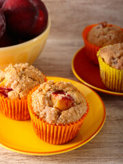 wheat spicy plum muffins