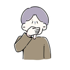 青ざめて吐きそうな男性