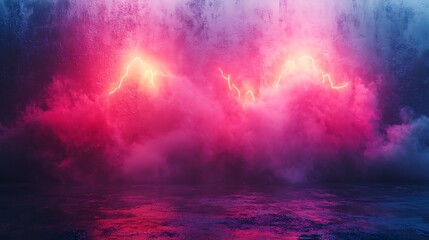 Abstract graffiti patterns fading into a gradient background, neon sprays gradually blending into rough urban textures, bold shapes dissolving into dark concrete surfaces,