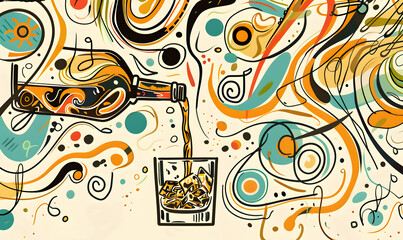 alcohol, beer, fruits and other alcoholic beverages.