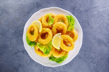Top View of Fried Calamari Rings – Simple and Delicious Appetizer