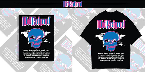 OLD SCHOOL typography t-shirt design, motivational typography t-shirt design, inspirational quotes t-shirt design, streetwear t-shirt design