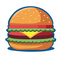 Burger Food Eat  Vector Color Icon