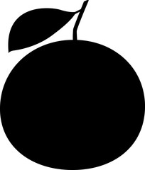 orange fruit silhouette vector isolated
whole orange fruit with leaves silhouette 
