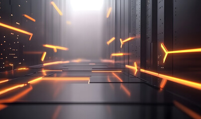 Futuristic Stock Market Chart with Glowing Data or Dynamic Financial Timeline for graphic background