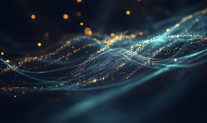 Futuristic Stock Market Chart with Glowing Data or Dynamic Financial Timeline for graphic background