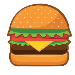 Burger Food Eat Vector Color Icon