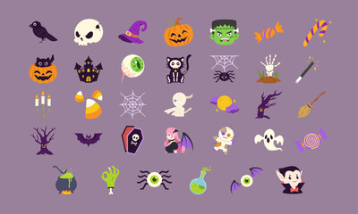 Halloween element flat illustration