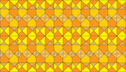 Seamless decorative geometric pattern Abstract combination of yellow and orange. Perfect for printing, design backgrounds, wallpaper and tiles, gift wrapping