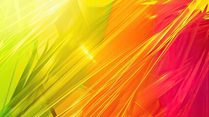 Lively summer backdrop with bold colors and sharp geometric shapes in a modern design