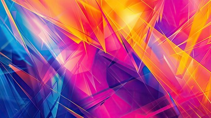 Obraz premium Tangerine blue and magenta summer wallpaper with sharp shapes and light effects