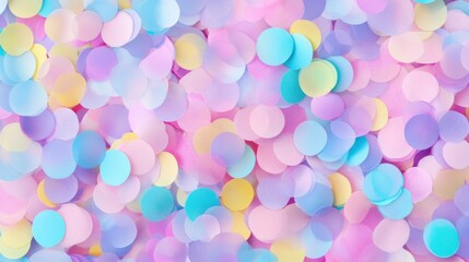Abstract background of pastel colored confetti.