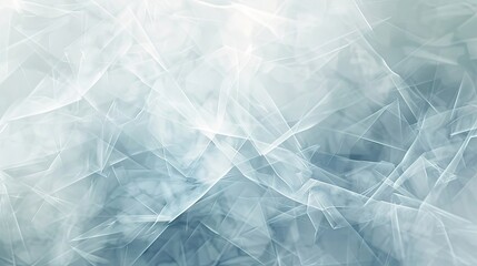 Obraz premium Frosted geometric patterns and light reflections on a grey-blue winter wallpaper