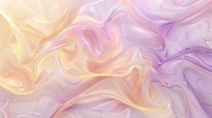Obraz premium Spring wallpaper with lavender-yellow gradient and swirling frosted glass patterns